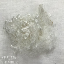 Load image into Gallery viewer, Undyed Throwsters Waste Silk Fiber for Felting, Spinning or Weaving - 1/8 Oz - Natural White
