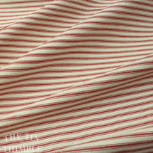 Load image into Gallery viewer, Cotton Ticking Fabric in Red or Blue Stripe Fabric / 100% Cotton Ticking - 1 Yard - Cotton Fabric / Canvas Weight / Home Decorator Weight
