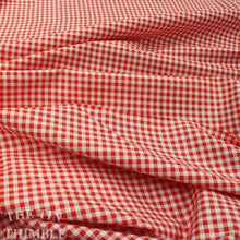Load image into Gallery viewer, Red Gingham Oxford Fabric - 1 Yard - Cotton Fabric / Fabric by Yard / Kokka Gingham / Japanese / 100% Cotton Gingham / Red White Check
