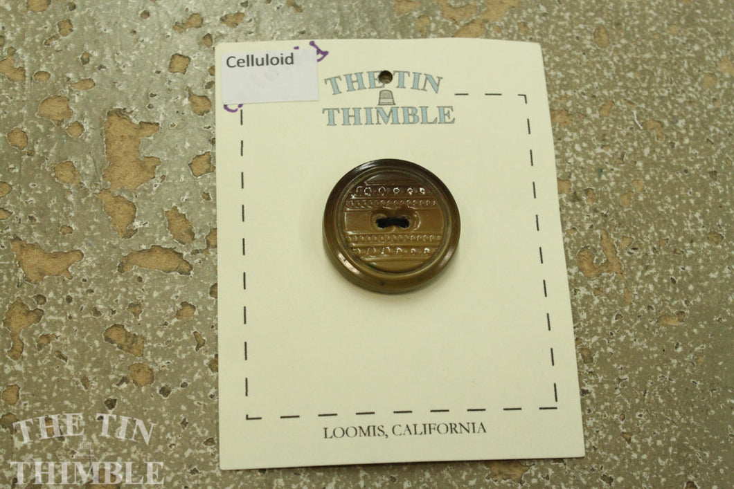 Celluloid Button #6 / Vintage Celluloid / 1930s Buttons / 1940s Buttons / Antique Buttons / Vintage Sewing Notions / Celluloid Buttons