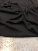 Load image into Gallery viewer, Wool Viscose Spandex Knit / Black Knit - 1 Yard - Knit by Yard / Stretch Fabric / Wool Blend Knit / Wool Knit / Jersey Fabric / Black Jersey

