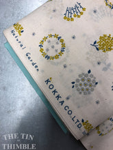 Load image into Gallery viewer, Natural Garden Cotton Poplin by Kokka Fabrics - 1 Yard - Japanese / 100% Cotton Fabric / Floral / Unbleached / Wreath Print
