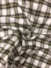 Load image into Gallery viewer, Plaid Flannel Fabric / Cotton Fabric / Green Brown Plaid / 1 Yard / Fabric by Yard / Garment Fabric / Flannel Plaid / Plaid Fabric
