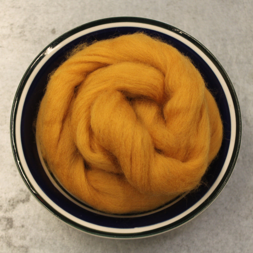 Butterscotch Merino Wool Roving - 1 oz - Nuno Felting / Wet Felting / Felting Supplies / Hand Felting / Needle Felting / Fiber Art