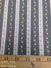 Load image into Gallery viewer, 1970s Floral Striped Vintage Fabric - 1 3/4 Yards Cotton
