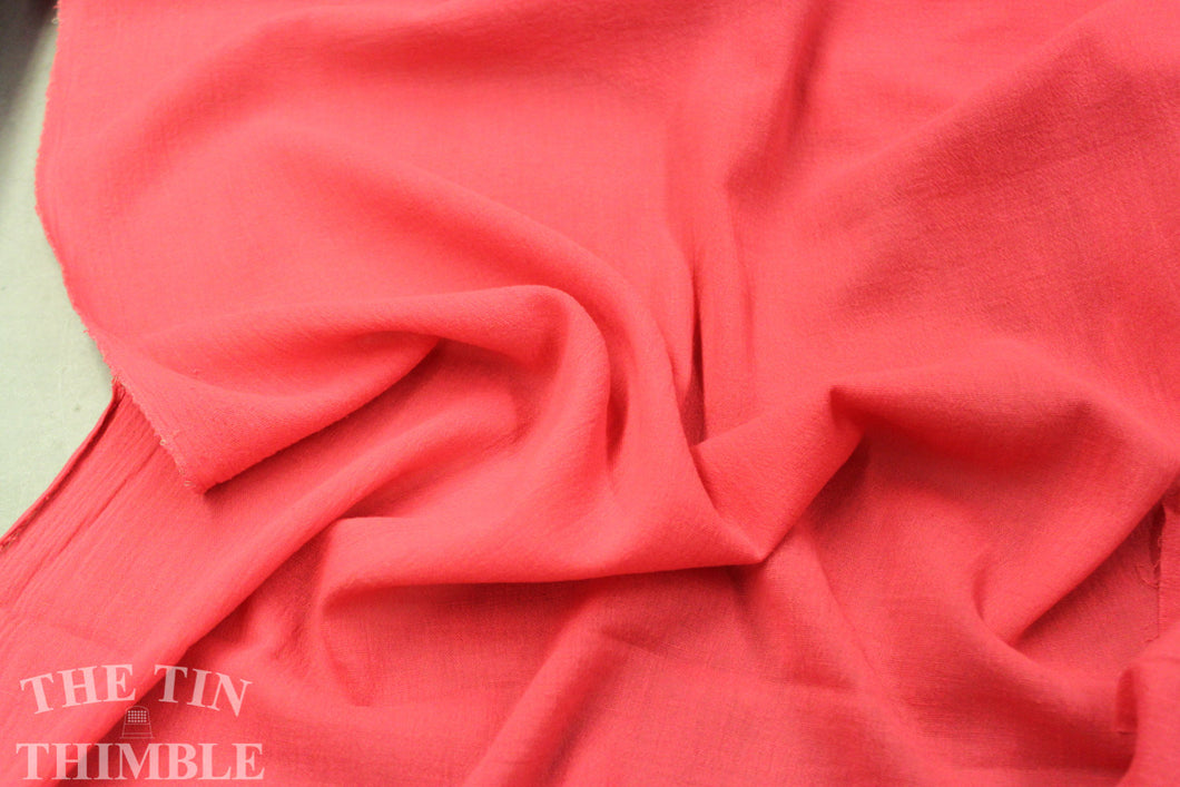 Gauze / Bubble Gum Pink Gauze / Pink Gauze / Hot Pink -1 Yard - Cotton Gauze / Solid Pink / Gauze Fabric