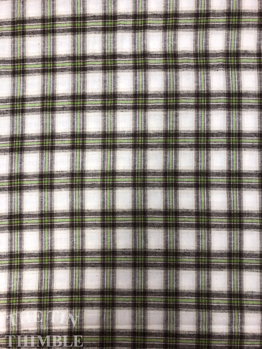 Plaid Flannel Fabric / Cotton Fabric / Green Brown Plaid / 1 Yard / Fabric by Yard / Garment Fabric / Flannel Plaid / Plaid Fabric