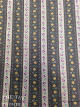 Load image into Gallery viewer, 1970s Floral Striped Vintage Fabric - 1 3/4 Yards Cotton
