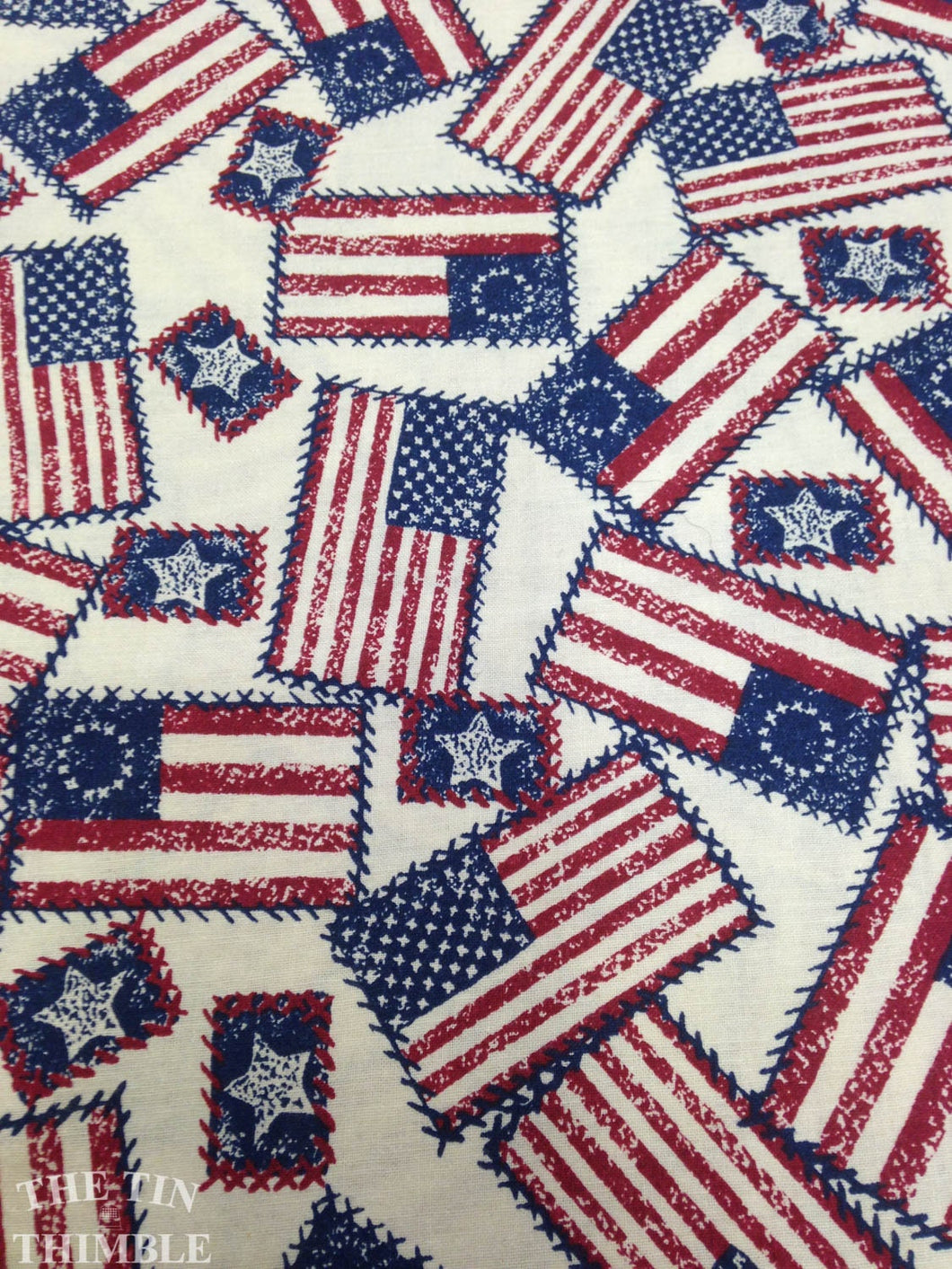 Patriotic Print - 1 yard / Cotton / Flag Fabric / Stars and Stripes / Signature Classics / Oakhurst Textiles / Red White and Blue / Quilting