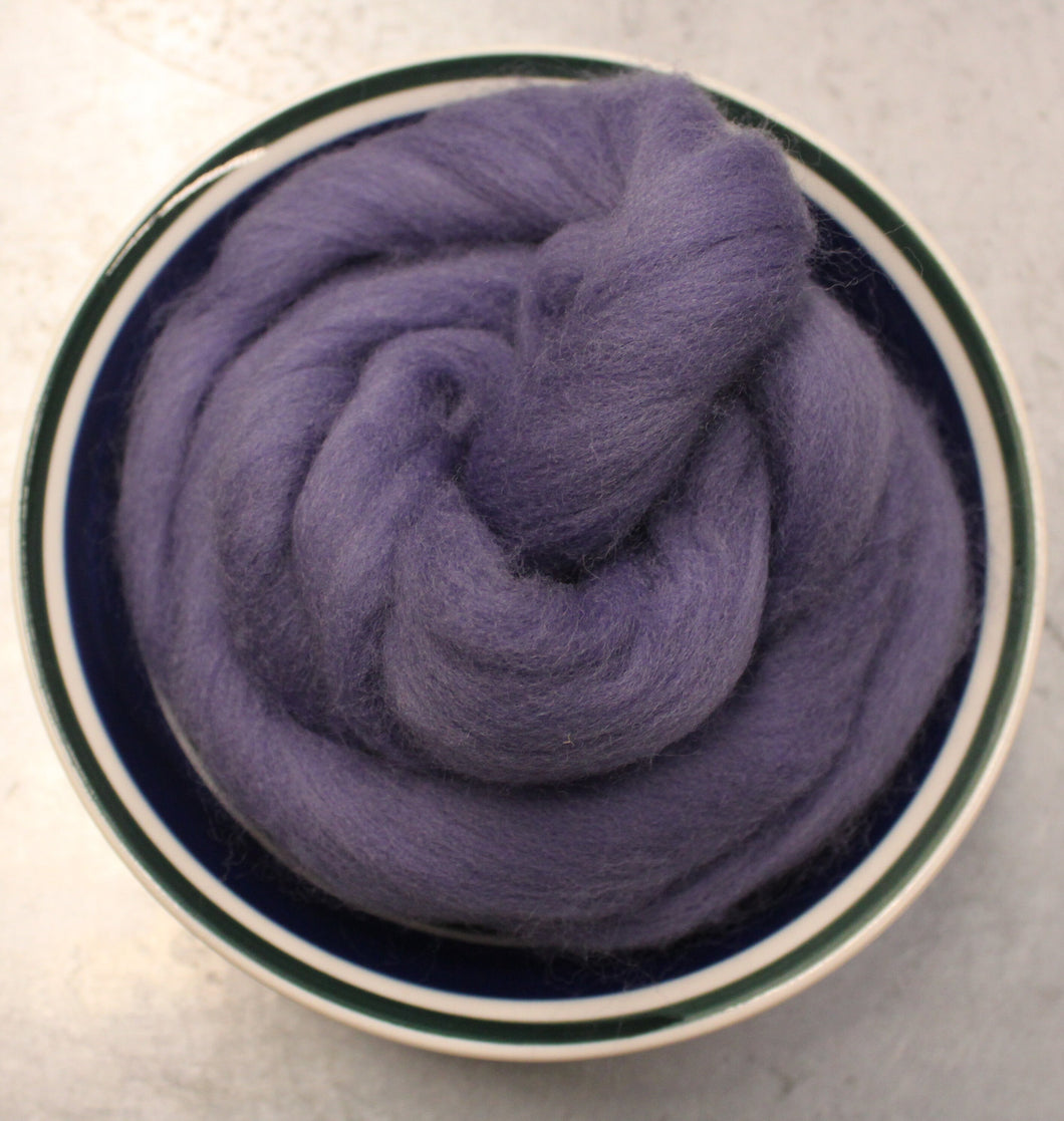 Blueberry Pie Merino Wool Roving - 21.5 micron -1 oz - For Nuno Felting, Wet Felting, Weaving, Spinning and More