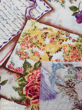 Load image into Gallery viewer, Romantic Cotton Floral Written Letter-Post Card Fabric By Alexander Henry Collection -1 Yard /  Quilting Fabric / Quilting Cotton / Flowers
