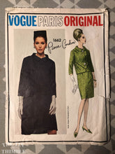 Load image into Gallery viewer, Vintage 1960s Vogue Paris Original 1662 Pierre Cardin Dress Size 10 Breast 31&quot; / Vintage Vogue / Vogue Designer / Complete with Label
