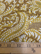 Load image into Gallery viewer, Brown &amp; Yellow Cotton / Paisley Print / Floral Yardage / Brown Floral / Cotton by Yard / Brown Yellow White Fabric / Brown Yellow Print
