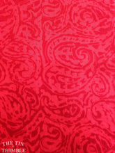 Load image into Gallery viewer, Red Lightweight Paisley Printed Fabric / Cotton Fabric - 1 Yard - Fabric Yardage /  Lightweight cotton / Paisley print / Cotton Paisley
