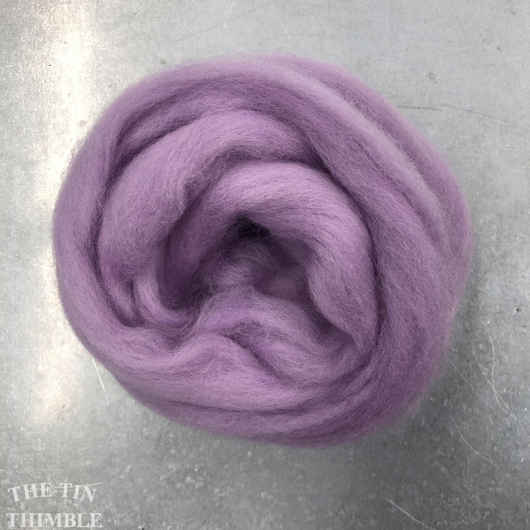 Lavender CORRIEDALE Wool Roving - 1 oz - Nuno Felting / Wet Felting / Felting Supplies / Hand Felting / Needle Felting / Fiber Art