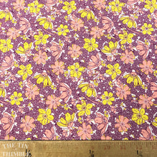 Load image into Gallery viewer, Ruby&#39;s Treasures by Barbara J Eikmeier / Purple Cotton / Floral Quilting Print /  1 Yard / Cotton Fabric / Fabric by Yard / 30s Reproduction
