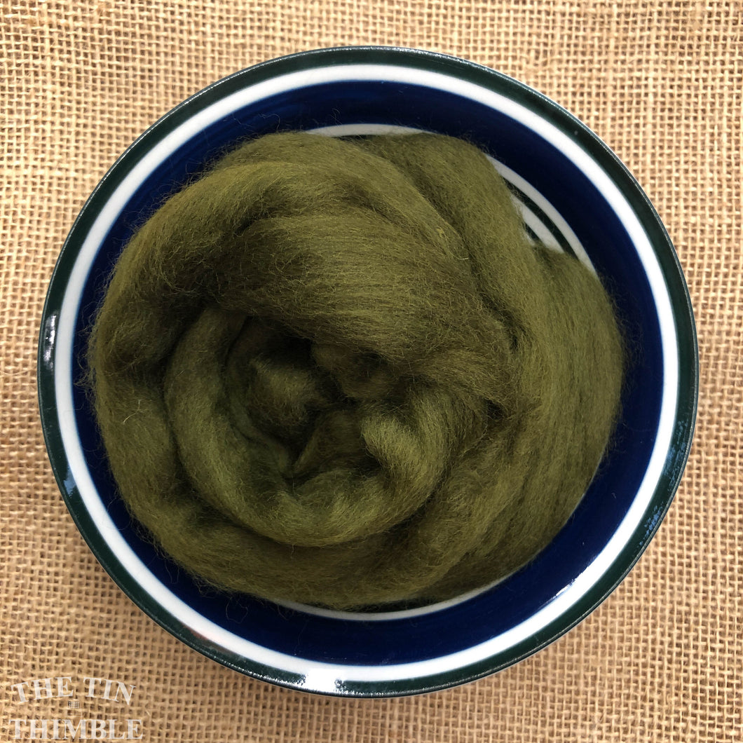 Juniper Merino Wool Roving for Felting, Spinning or Weaving - 1 oz - Nuno, Wet or Needle Felting Fibers
