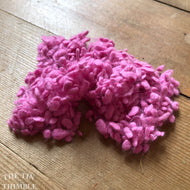 Pink Dyed Wool Nepps or Nibs for Felting by DHG / 1/8 Oz or More / Commercially Dyed Textural Fibers for Nuno or Wet Felting