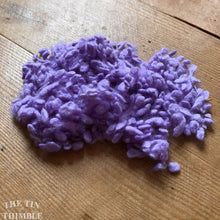 Load image into Gallery viewer, Lavender Dyed Wool Nepps or Nibs for Felting by DHG / 1/8 Oz or More / Commercially Dyed Textural Fibers for Nuno or Wet Felting
