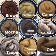Load image into Gallery viewer, Heather Taupe Merino Wool Roving - 1 oz - Soft Roving for Nuno Felting, Wet Felting, Needle Felting, Weaving and Crafts
