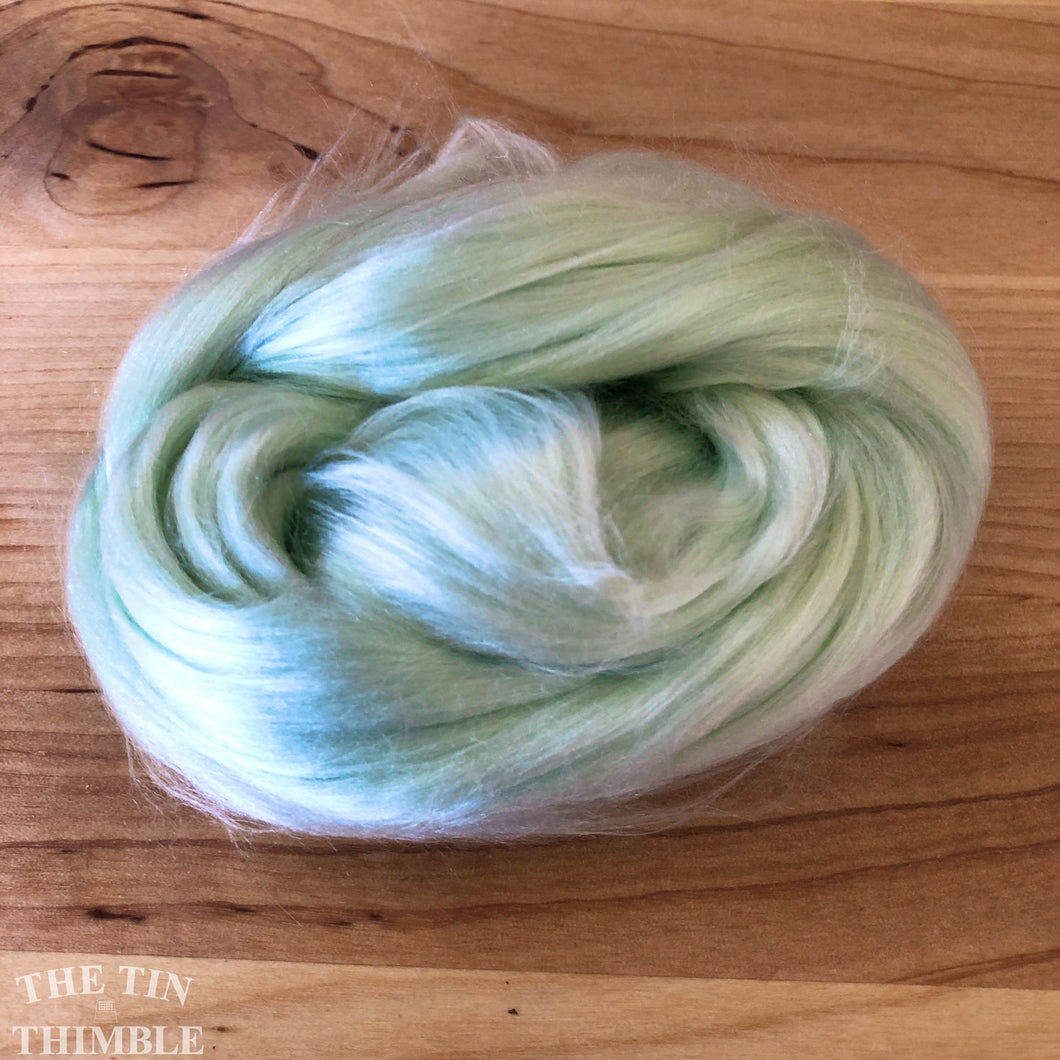 Cultivated Bombyx (Mulberry) Silk Fiber for Spinning or Felting in Lily of the Valley - 3.5 Grams or More