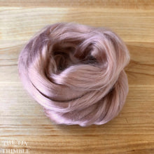 Load image into Gallery viewer, Cultivated Bombyx (Mulberry) Silk Fiber for Spinning or Felting in Shell Pink - 3.5 Grams or More
