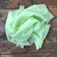 Load image into Gallery viewer, Pure Silk Chiffon Scarf with Unfinished Edges / Great for Nuno Felting / Approx. 14&quot; x 90&quot; / Matte Lemon Lime
