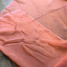 Load image into Gallery viewer, Iridescent Silk Chiffon Fabric by the Yard / Great for Nuno Felting / 54&quot; Wide / Salmon / 6 Momme Count
