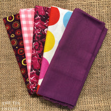 Load image into Gallery viewer, Fat Quarter Bundle / Purple and Pink Fabric / Fat Quarters / Quilting Fabric / Fat 1/4 / Great for Making Masks! / 100% Cotton
