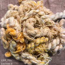 Load image into Gallery viewer, Fiber Frenzy Bundle / Mixed Bundle of Yarn in Yellow / Great for Felting / Approximately 24 Yards / 8 Strands Each 3 Yards Long
