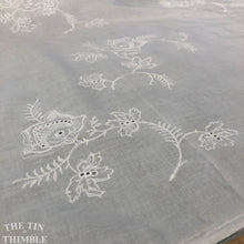 Load image into Gallery viewer, Embroidered Cotton Lawn in White - 1 Yard - 100% Cotton Lawn by the Yard
