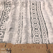 Load image into Gallery viewer, Crocheted Lace - 1 Yard - Cotton Textural Lace in Off White
