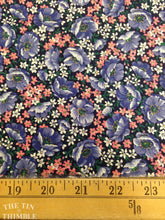Load image into Gallery viewer, Purple Floral Quilting Fabric by Cranston Print Works - 3/4 Yard / Cotton / Cotton Floral / White Flowers / Purple White
