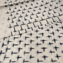 Load image into Gallery viewer, Dakota Ikat Fabric in Black and White - Made in India - 100% Cotton Yarn Dyed Fabric
