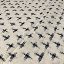 Load image into Gallery viewer, Dakota Ikat Fabric in Black and White - Made in India - 100% Cotton Yarn Dyed Fabric
