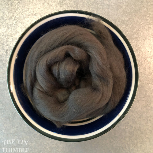 Carbon Merino Wool Roving - 21.5 micron -1 oz - Great for Nuno, Wet and Needle Felting - OEKO Tex 100 Certified