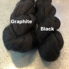 Load image into Gallery viewer, Graphite Dark Gray Merino Wool Roving - 21.5 micron -1 oz - For Nuno Felting, Wet Felting, Weaving, Spinning and More
