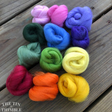Load image into Gallery viewer, Small Quantities of Merino Wool Roving for Felting and Crafts - 1.5 Oz Total - Mixed Bouquet
