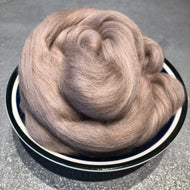 Heather Taupe Merino Wool Roving - 1 oz - Soft Roving for Nuno Felting, Wet Felting, Needle Felting, Weaving and Crafts