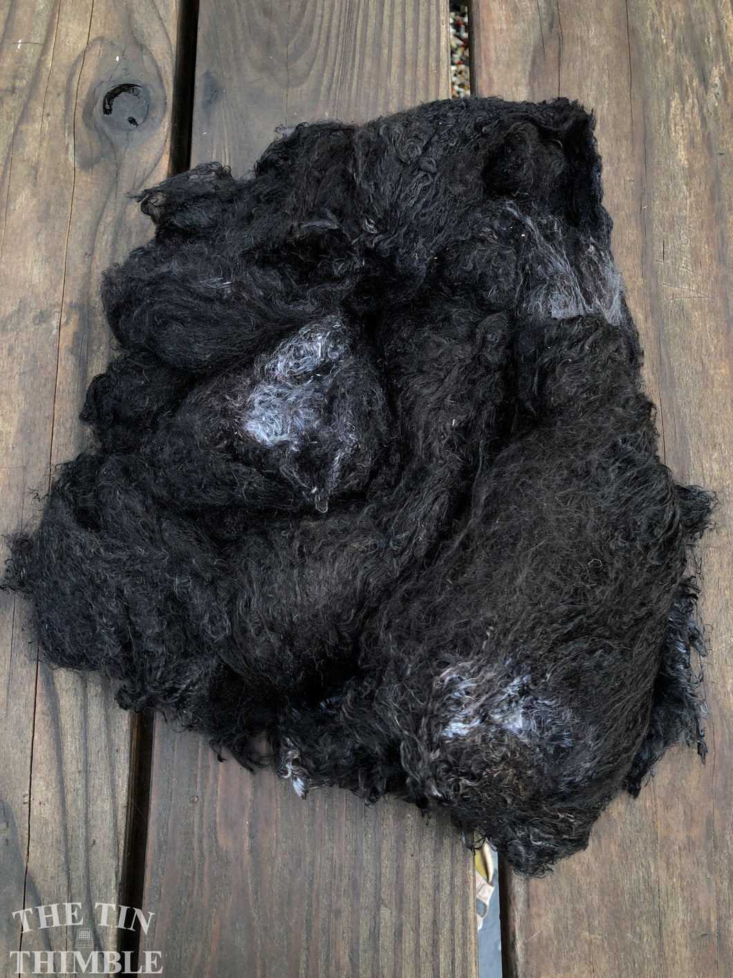 Hand Dyed Silk Mulberry Lap Fiber for Spinning or Felting in Black / 100% Silk Laps Similar to Silk Hankies