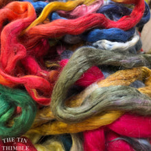 Load image into Gallery viewer, Surprise Mixed Bag of Hand Dyed Bombyx (Mulberry) Silk Fibers - 1/2 Ounce - Great for Felting, Spinning, Weaving and More
