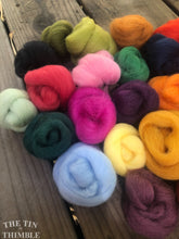 Load image into Gallery viewer, Mixed Corriedale Wool Roving Pack - 3.25 oz Total - Small Quantities for Felting and Crafts
