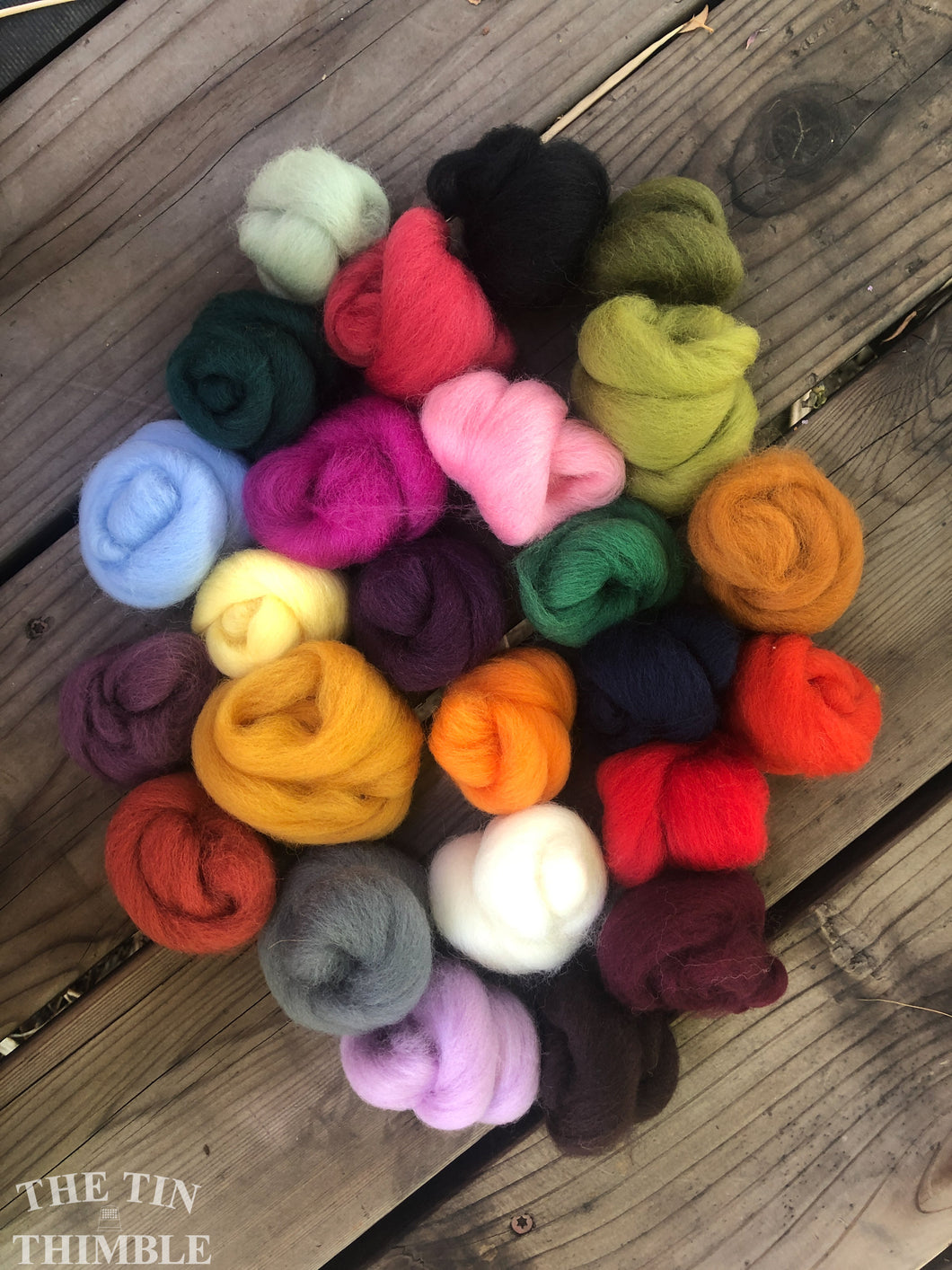 Mixed Corriedale Wool Roving Pack - 3.25 oz Total - Small Quantities for Felting and Crafts