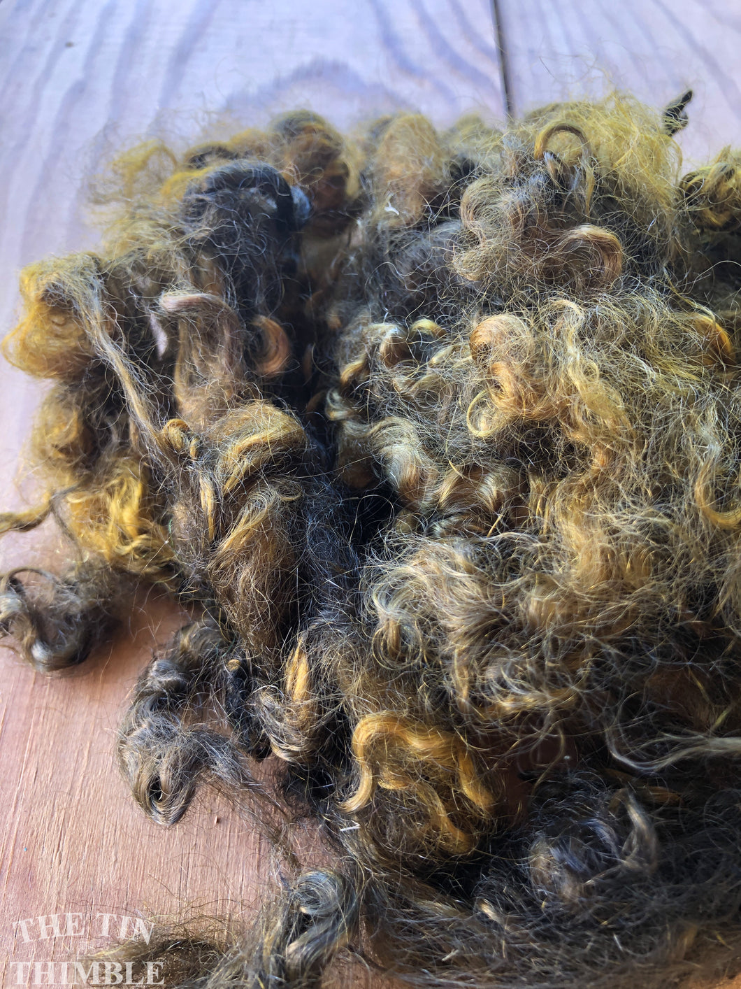 Mohair Locks for Felting, Spinning or Weaving - 1/4 Oz - Hand Dyed in the Color 'Patina'