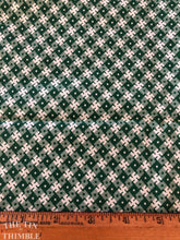 Load image into Gallery viewer, Authentic 1940s Green and white Printed Vintage Fabric - 100% Cotton
