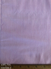 Load image into Gallery viewer, Vintage Narrow Pink and White Striped Cotton Fabric - By the Yard
