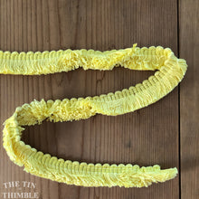 Load image into Gallery viewer, Bright Yellow Cotton Fringe Trim by the Half Yard - 1 1/8&quot; Wide
