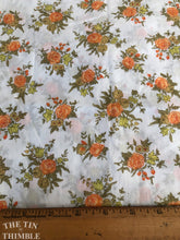 Load image into Gallery viewer, Liberty of London Lawn Vintage Fabric - Orange, Green and Yellow Loral Arrangement Print - By the
