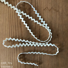 Load image into Gallery viewer, Vintage Narrow Rick Rack in Pale Blue - By the Half Yard - 100% Cotton Vintage Zig Zag Ribbon
