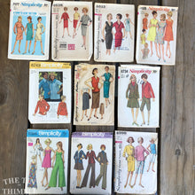 Load image into Gallery viewer, Lot of  10 Vintage Simplicity Sewing Patterns - Bust 32 1/2&quot; - #P31 - S5513, S7177, S4638, S7120, S6249, S1262, S6734, S8194, S6619, S4998
